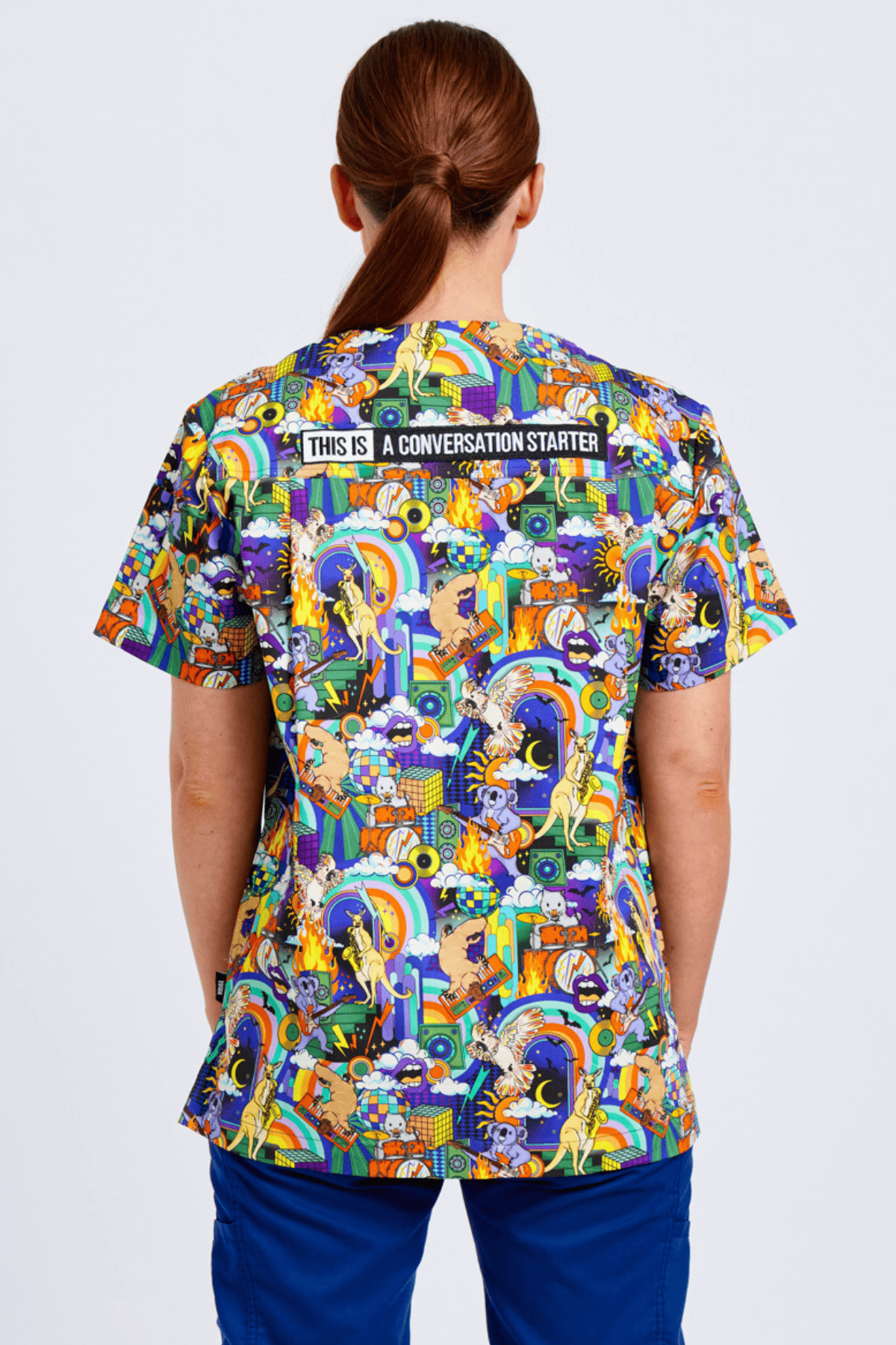 Thunderstruck Unisex Scrub Top