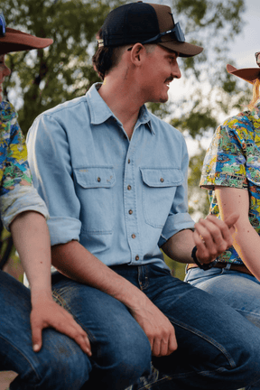 TradeMutt Workshirt Men's Cracka' Dawn Denim Work Shirt Men's Cracka' Dawn Denim Work Shirt