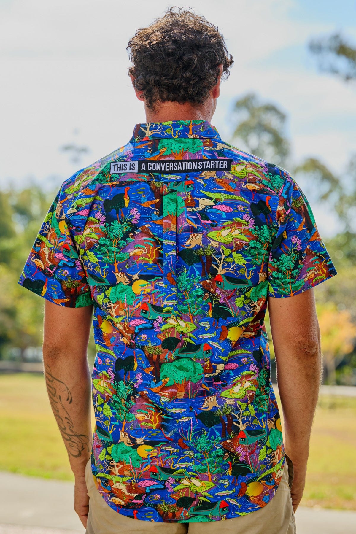 Men's Water You Looking At Short Sleeve Work Shirt