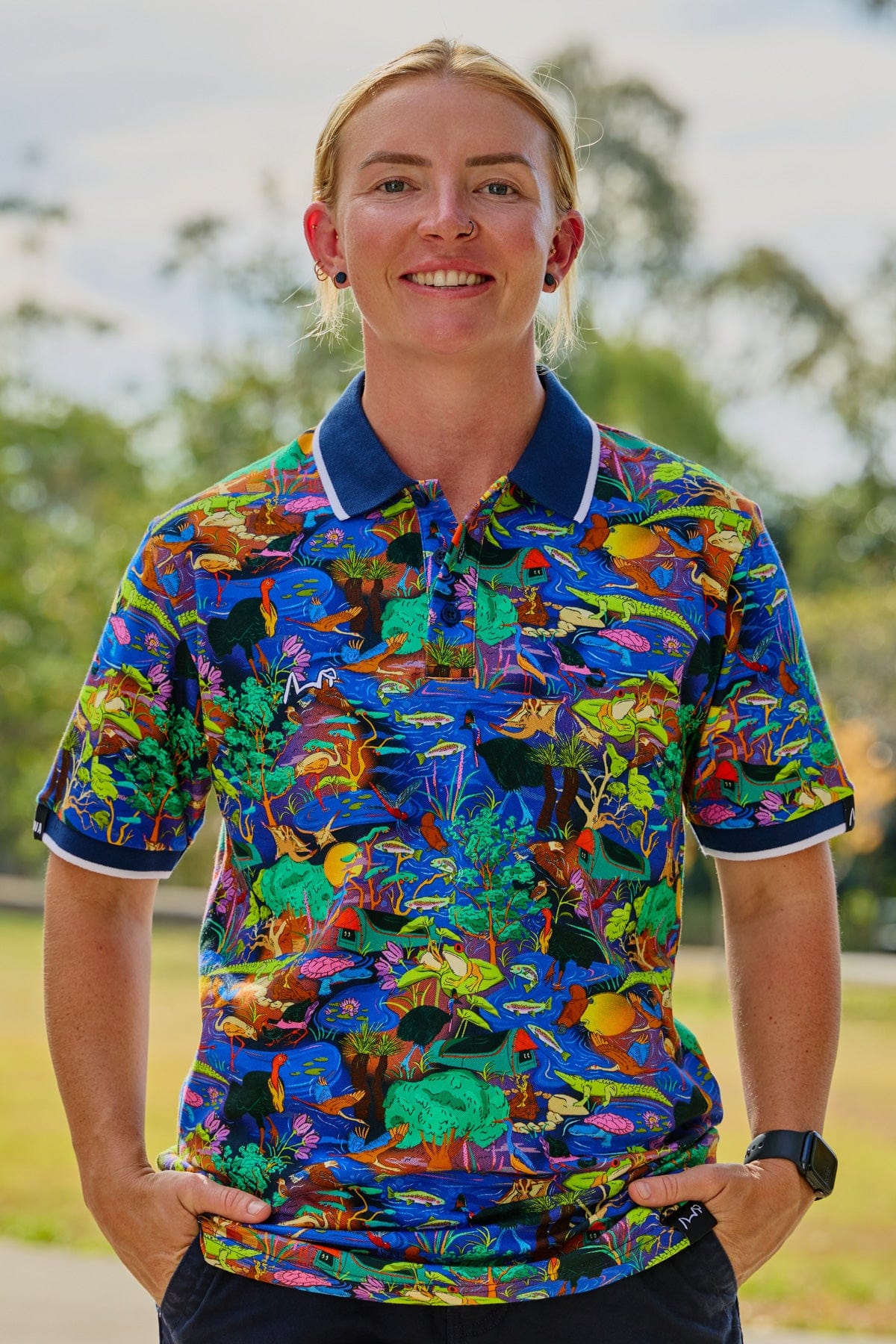 Unisex Water You Looking At Cotton Short Sleeve Polo