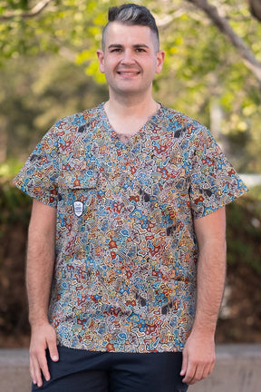 TradeMutt Scrubs Where's Wallaby? Unisex Scrub Top Where's Wallaby? Unisex Scrub Tops