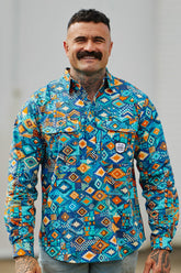 Men's The Battler Half Button Work Shirt
