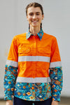 TradeMutt Workshirt Women's The Battler Orange Day/Night Hi Vis Work Shirt Women's The Battler Orange Hi Vis Work Shirt  | TradeMutt Work Shirts