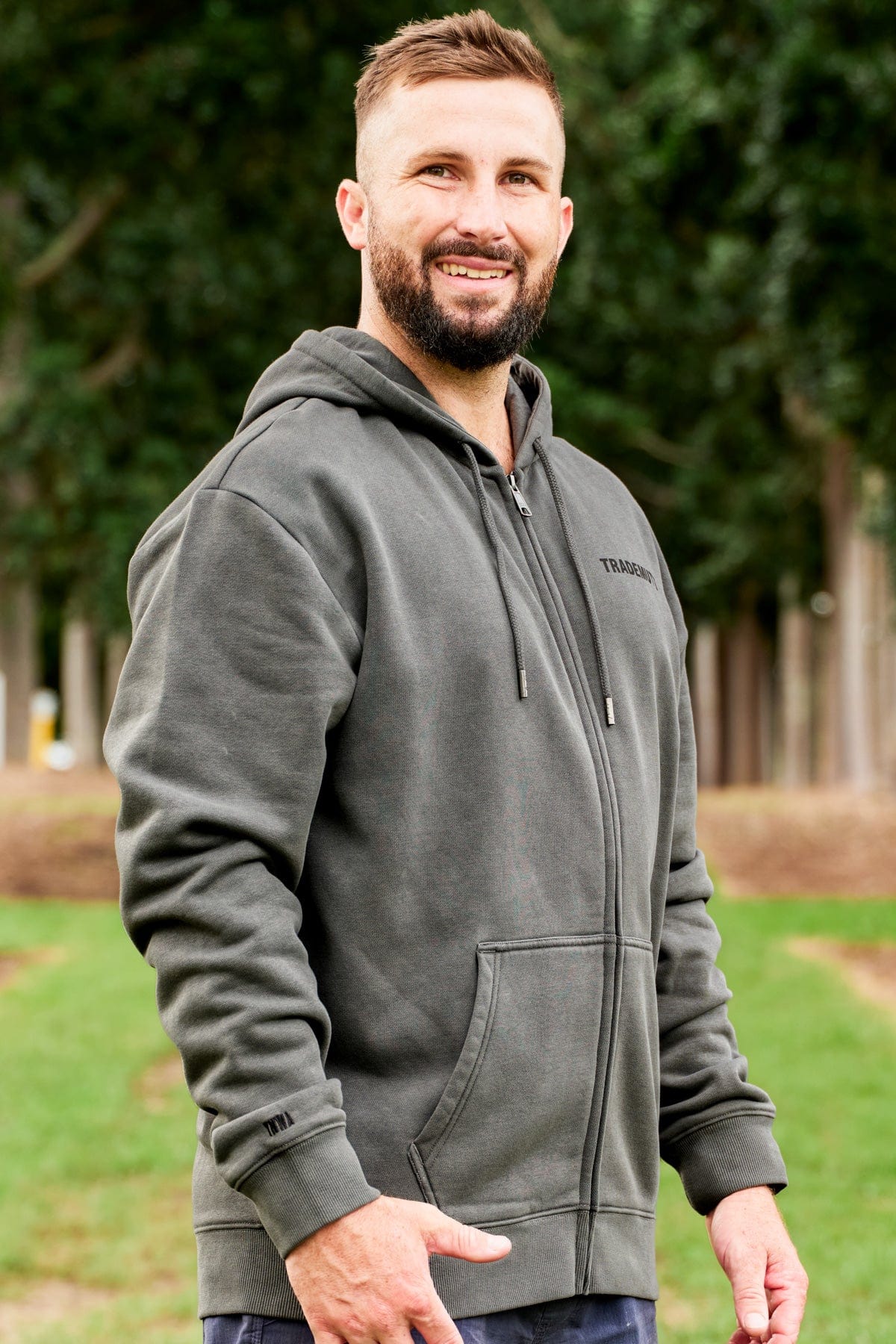 Charcoal Zip Up Hoodie