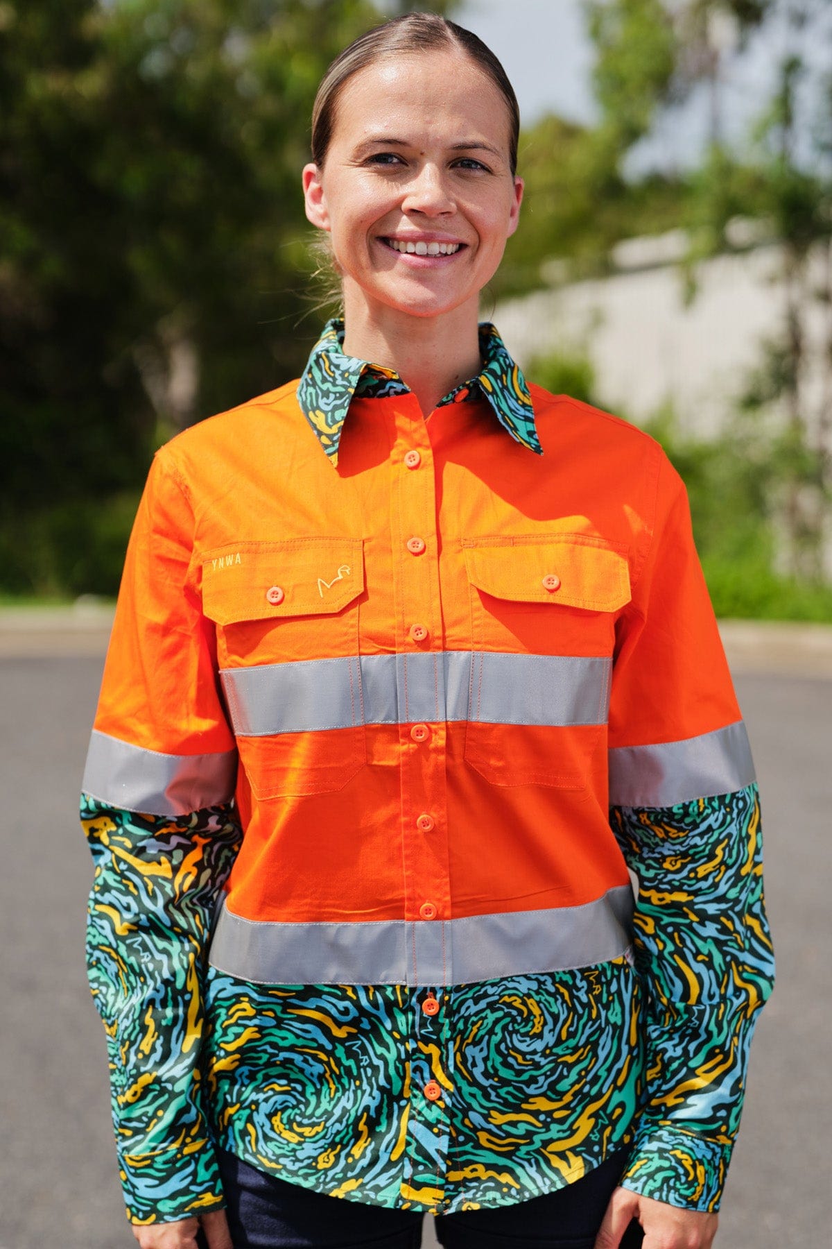 Women's Spun Out Orange Day/Night Hi Vis Workshirt