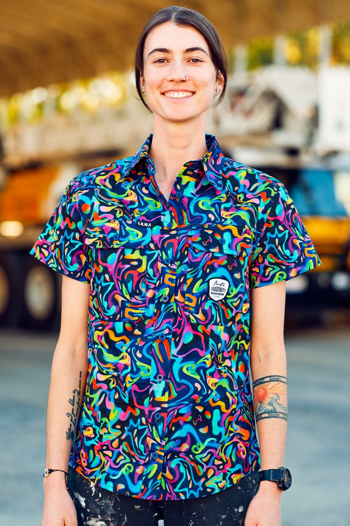 Women's Pearler Full Button Short Sleeve Work Shirt
