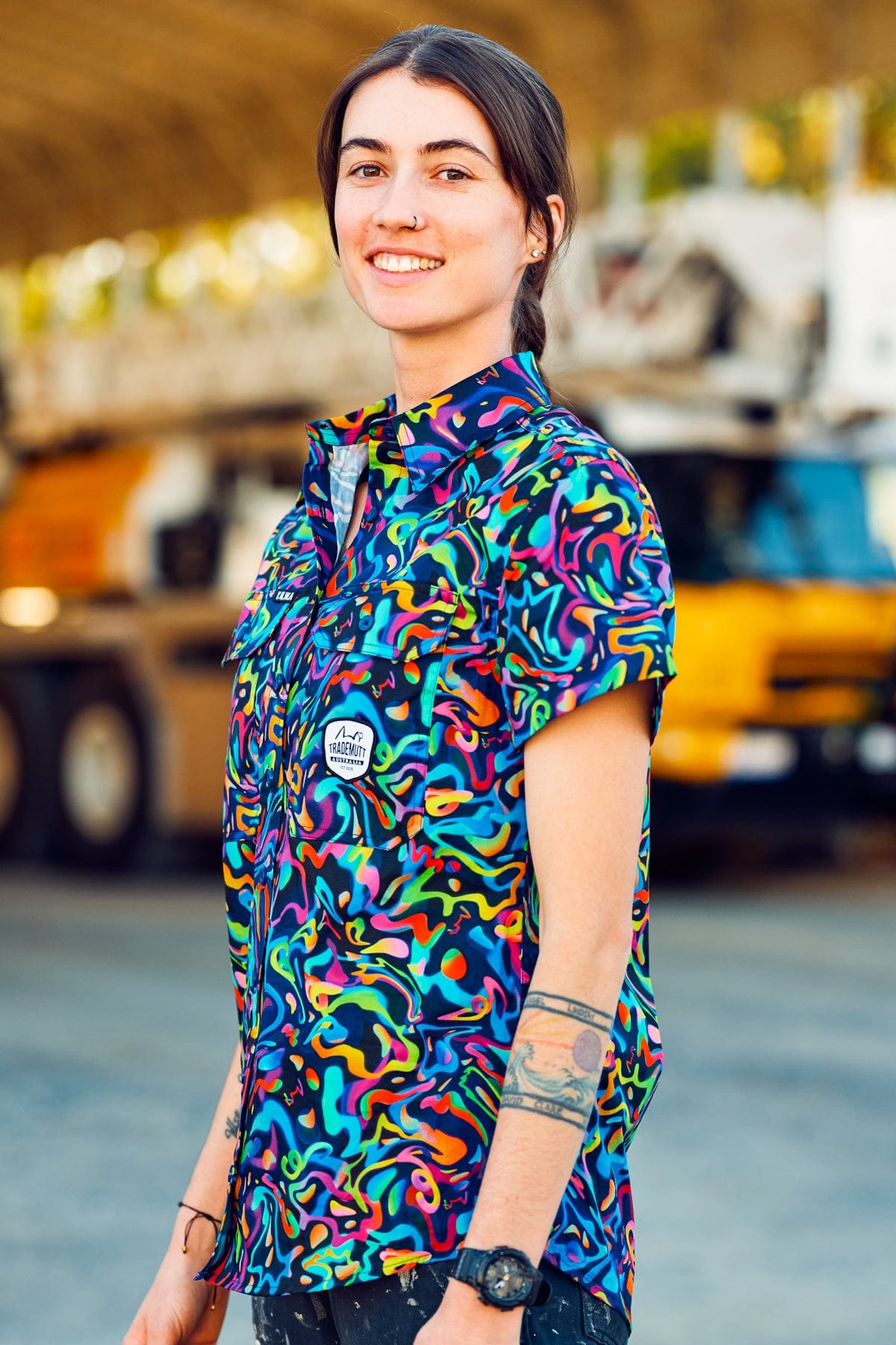 TradeMutt Workshirt Women's Pearler Full Button Short Sleeve Work Shirt Women's Pearler Short Sleeve Workshirt | TradeMutt Workshirts