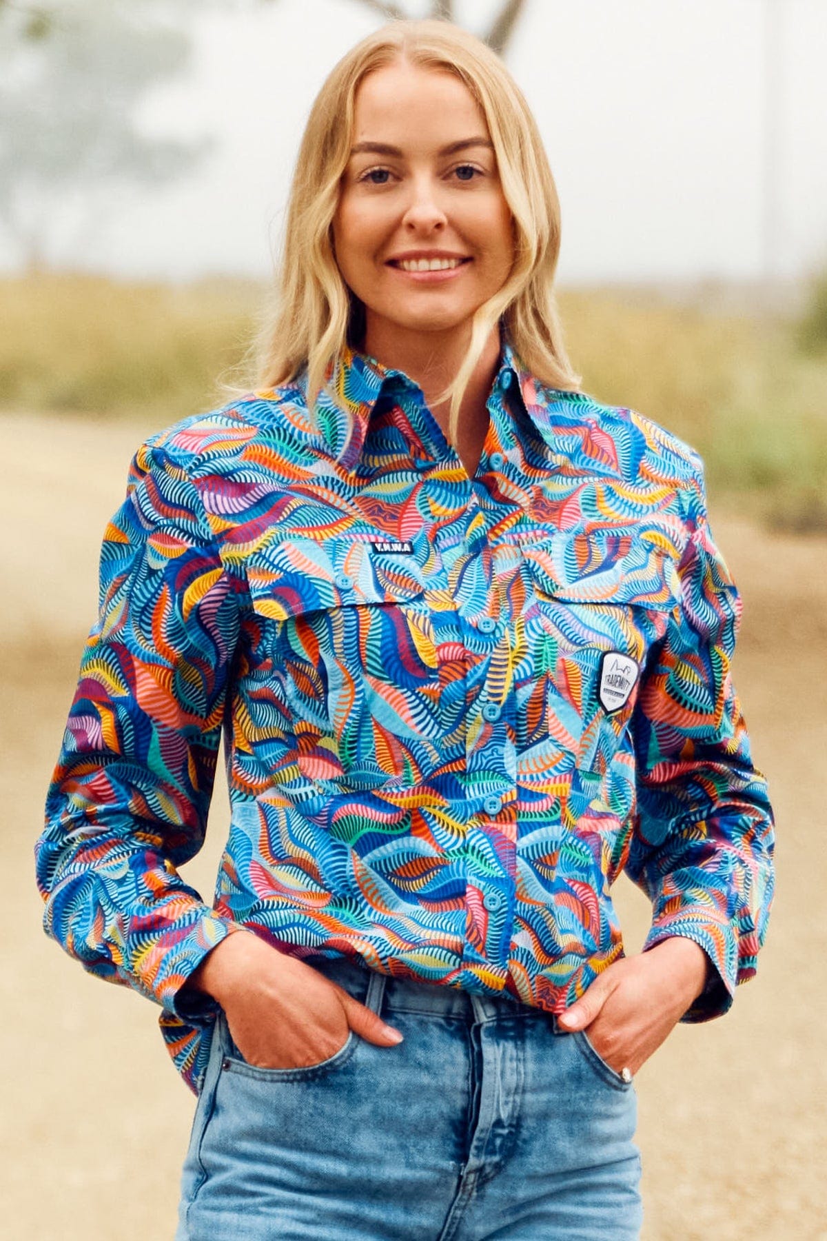 TradeMutt Workshirt Women's Snazzy Full Button Long Sleeve Work Shirt Women's Snazzy Full Button Workshirt | TradeMutt Workshirts