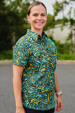 TradeMutt Workshirt Women's Spun Out Short Sleeve Workshirt Women's Spun Out Short Sleeve Workshirt