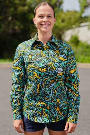 TradeMutt Workshirt Women's Spun Out Full Button Long Sleeve Workshirt Women's Spun Out Full Button Workshirt | TradeMutt Workshirts