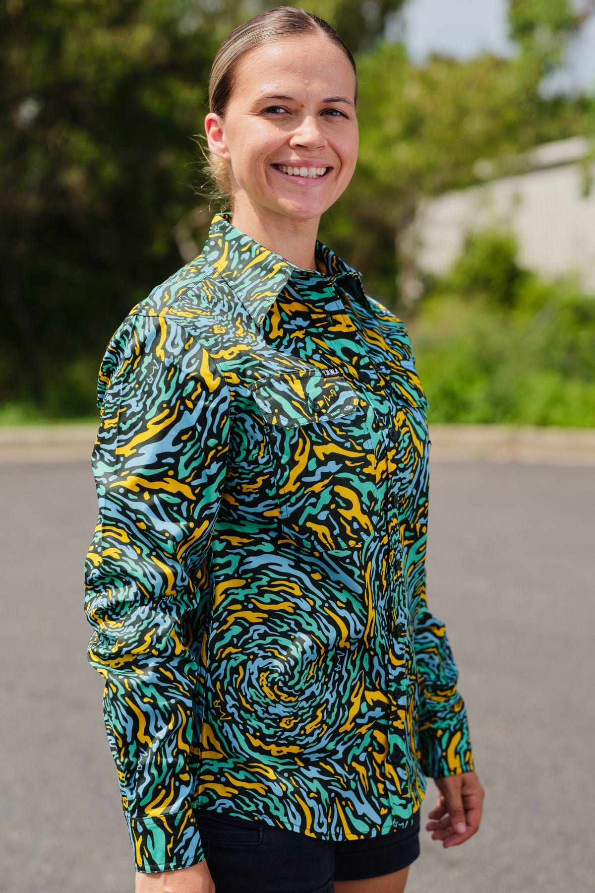 TradeMutt Workshirt Women's Spun Out Full Button Long Sleeve Workshirt Women's Spun Out Full Button Workshirt | TradeMutt Workshirts