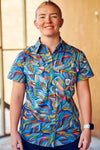 TradeMutt Workshirt Women's Snazzy Full Button Short Sleeve Work Shirt Women's Snazzy Short Sleeve Workshirt | TradeMutt Workshirts