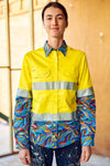 TradeMutt Workshirt Women's Snazzy Yellow Day/Night Hi Vis 2.0 Full Button Work Shirt Women's Snazzy Yellow Day/Night Hi Vis Workshirt | TradeMutt Workshirts