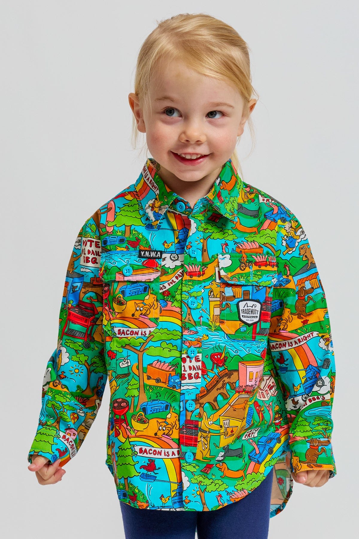 TradeMutt Kids Kids Hot Diggity Dawg Work Shirt Kids Hot Diggity Dawg Work Shirt
