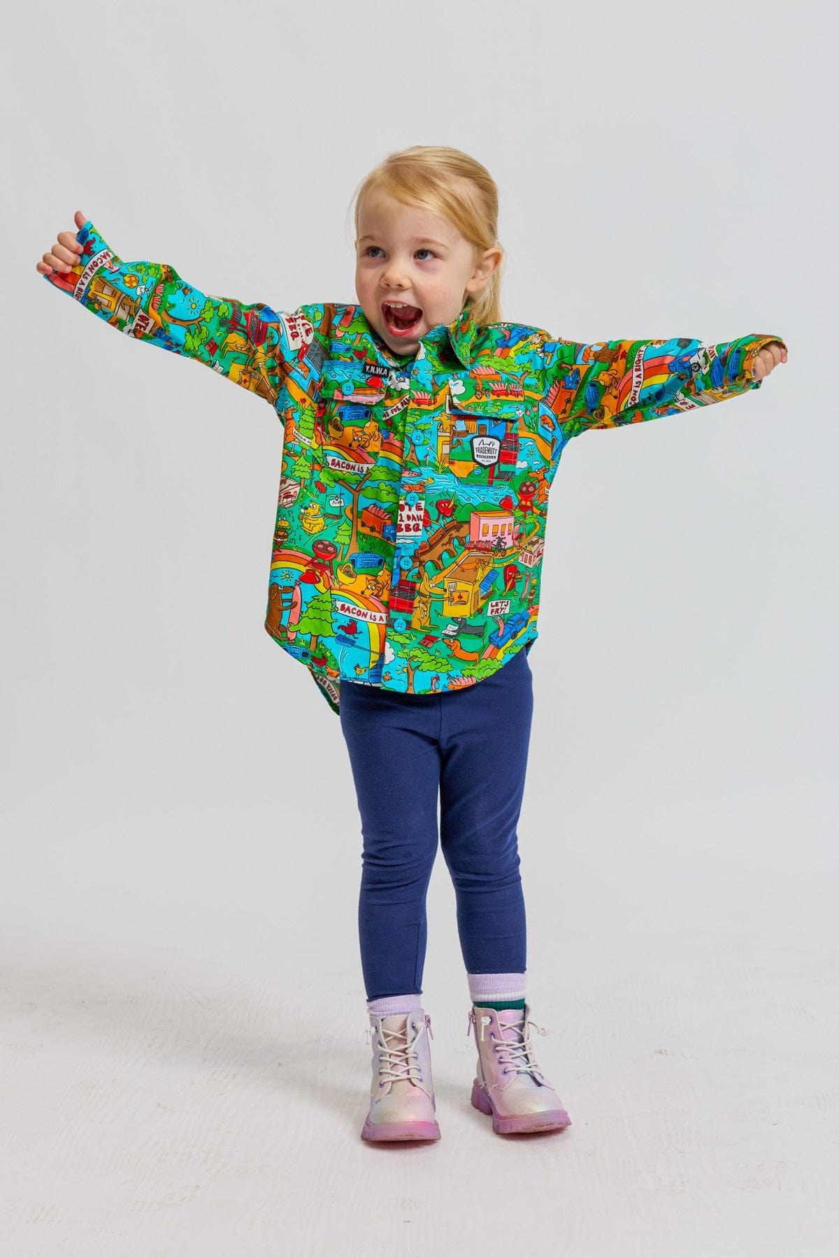 TradeMutt Kids Kids Hot Diggity Dawg Work Shirt Kids Hot Diggity Dawg Work Shirt