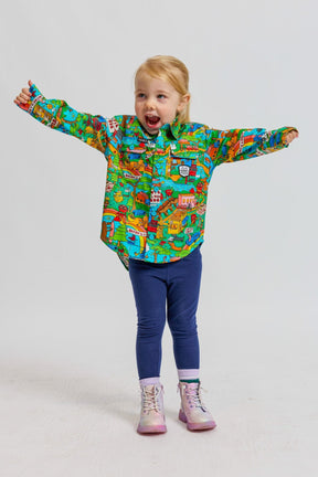 TradeMutt Kids Kids Hot Diggity Dawg Work Shirt Kids Hot Diggity Dawg Work Shirt