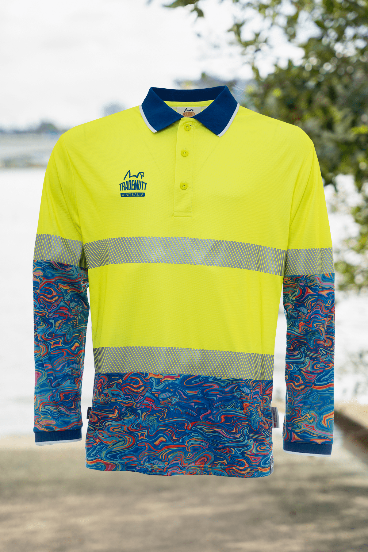 Unisex The Specific Ocean Long Sleeve Yellow Day/Night Hi Vis Polo