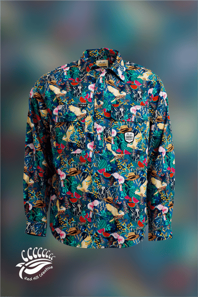 Red Hill Creative "Cockies and Cowpats" Work Shirt