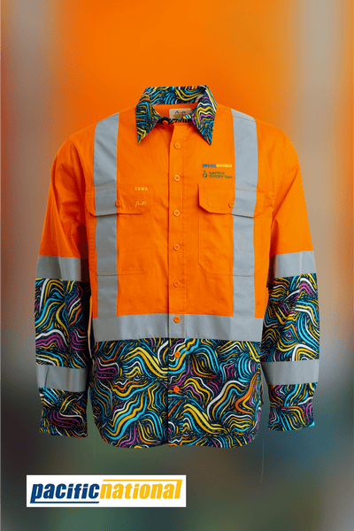 Pacific National "Locomotivation" Orange Day/Night Hi Vis Work Shirt
