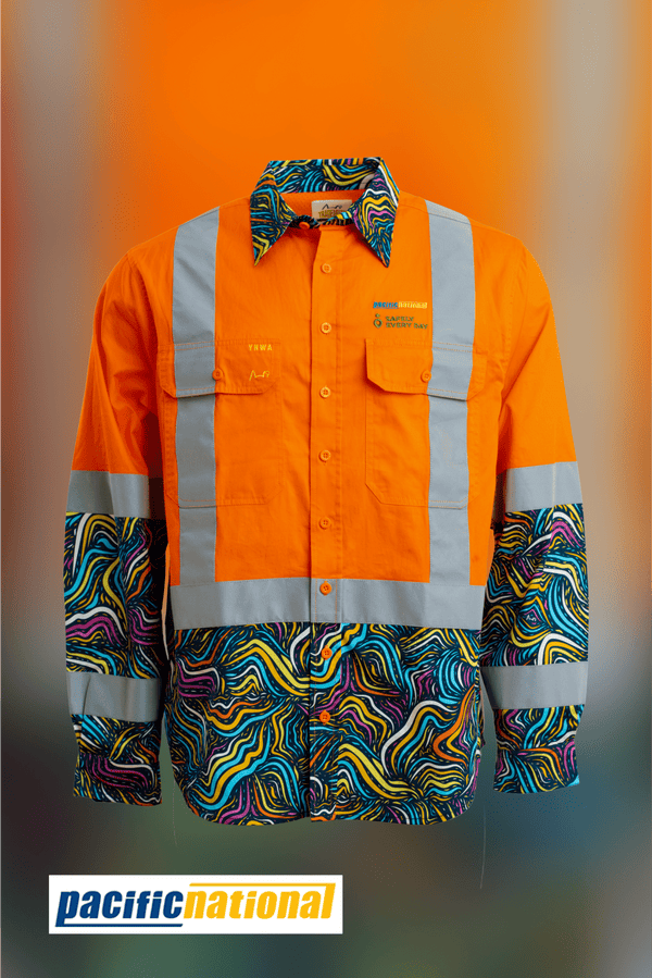 Pacific National "Locomotivation" Orange Day/Night Hi Vis Work Shirt