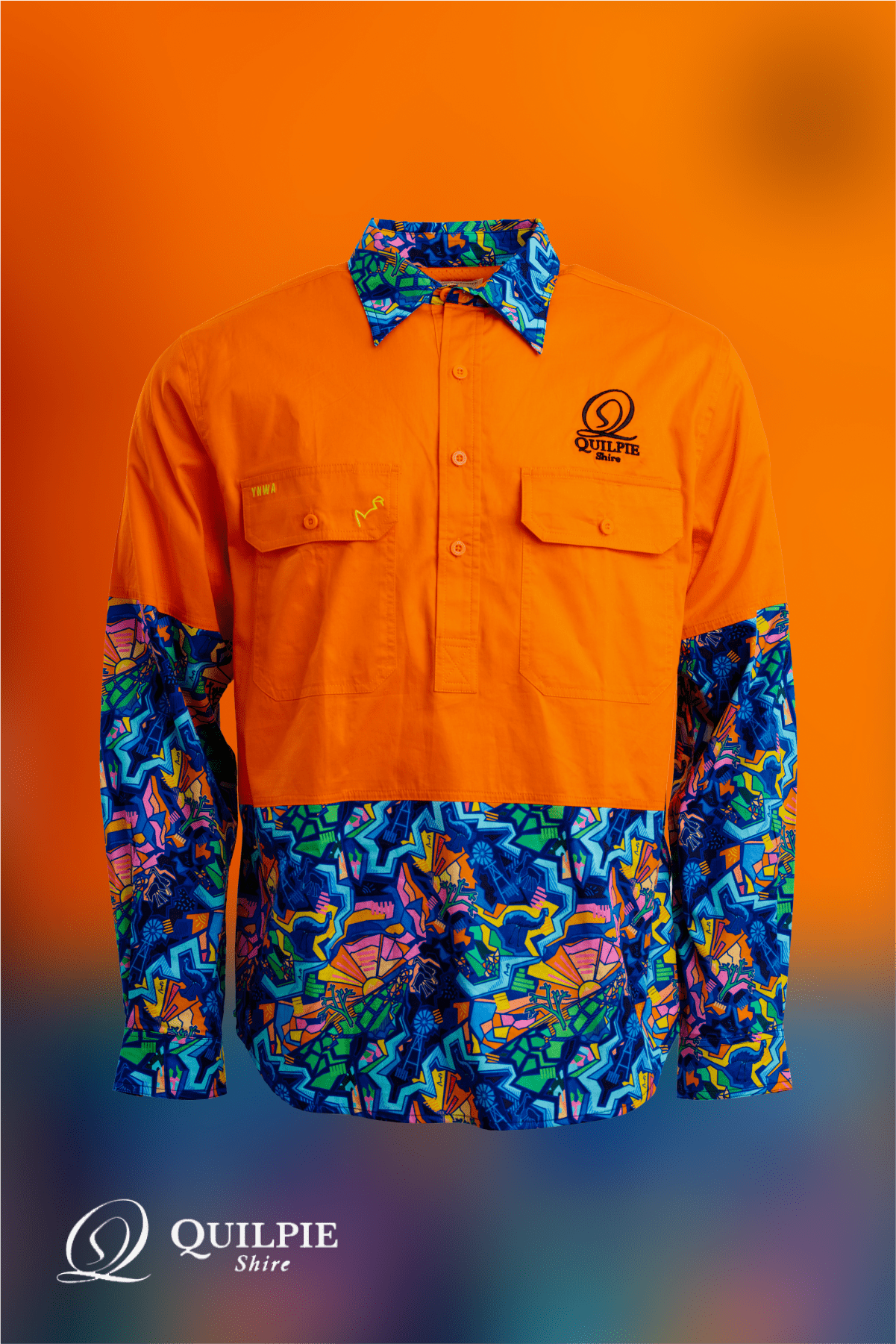 TradeMutt Custom Quilpie Shire "Colour me Quilpie" Work Shirt Quilpie Shire "Colour me Quilpie" Work Shirt