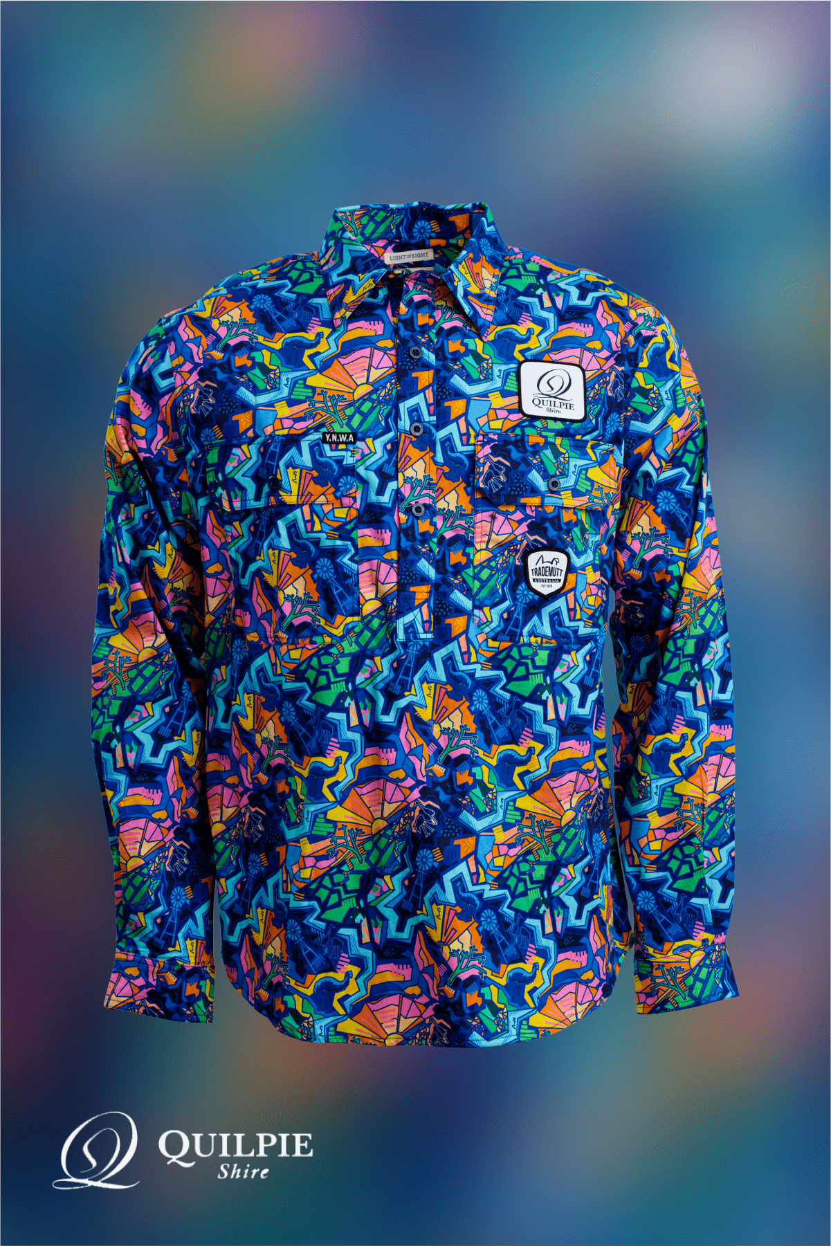 TradeMutt Custom Quilpie Shire "Colour me Quilpie" Work Shirt Quilpie Shire "Colour me Quilpie" Work Shirt