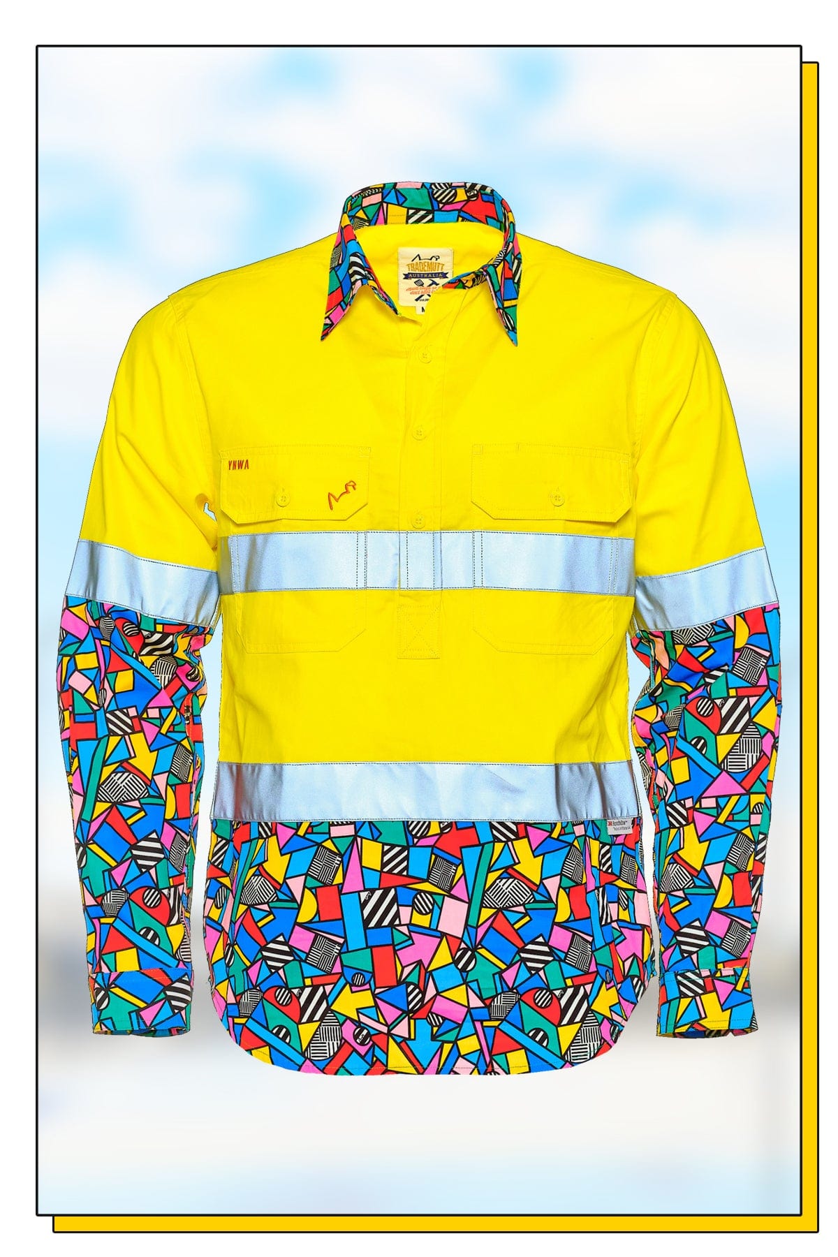 TradeMutt Workshirt Men's Mixed Signals Yellow Day/Night Hi Vis Workshirt Men's Mixed Signals Yellow Day/Night Hi Vis Workshirt | TradeMutt Workshirts