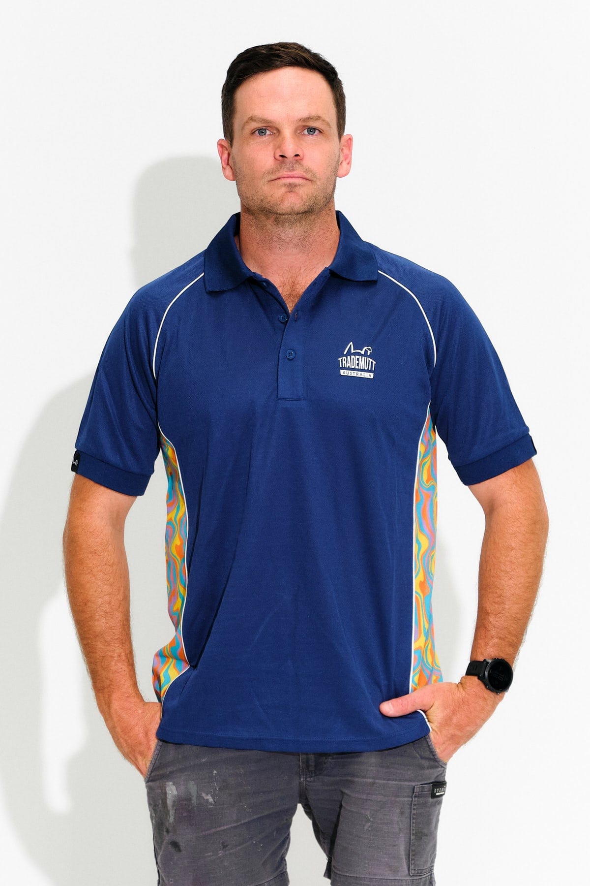 TradeMutt Navy Shelby Wright Polo Navy Shelby Wright Polo