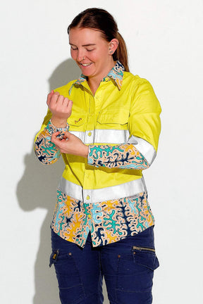 TradeMutt Workshirt Women's Hi Vis Reedy Weedy Yellow Workshirt Women's Hi Vis Reedy Weedy Yellow Workshirt
