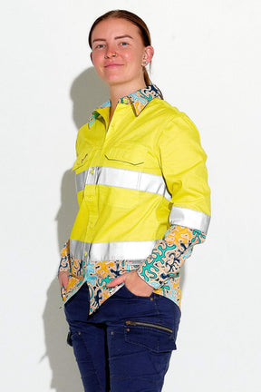 TradeMutt Workshirt Women's Hi Vis Reedy Weedy Yellow Workshirt Women's Hi Vis Reedy Weedy Yellow Workshirt