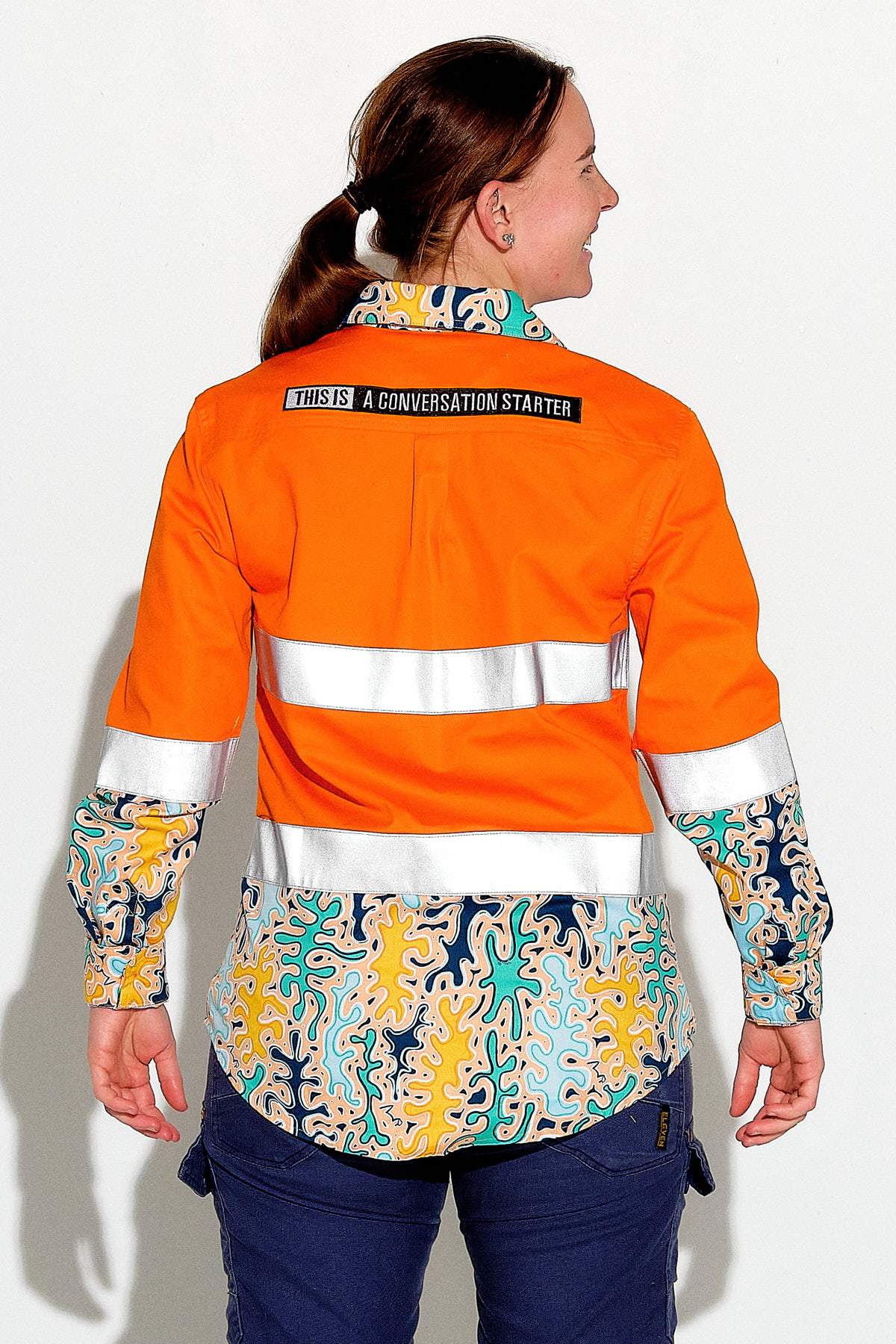 TradeMutt Workshirt Women's Hi Vis Reedy Weedy Orange Workshirt Women's Hi Vis Reedy Weedy Orange Workshirt