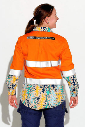 TradeMutt Workshirt Women's Hi Vis Reedy Weedy Orange Workshirt Women's Hi Vis Reedy Weedy Orange Workshirt