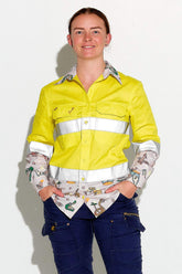 TradeMutt Workshirt Women's Hi Vis Sandy Freckle Yellow Workshirt Women's Hi Vis Sandy Freckle Yellow Workshirt