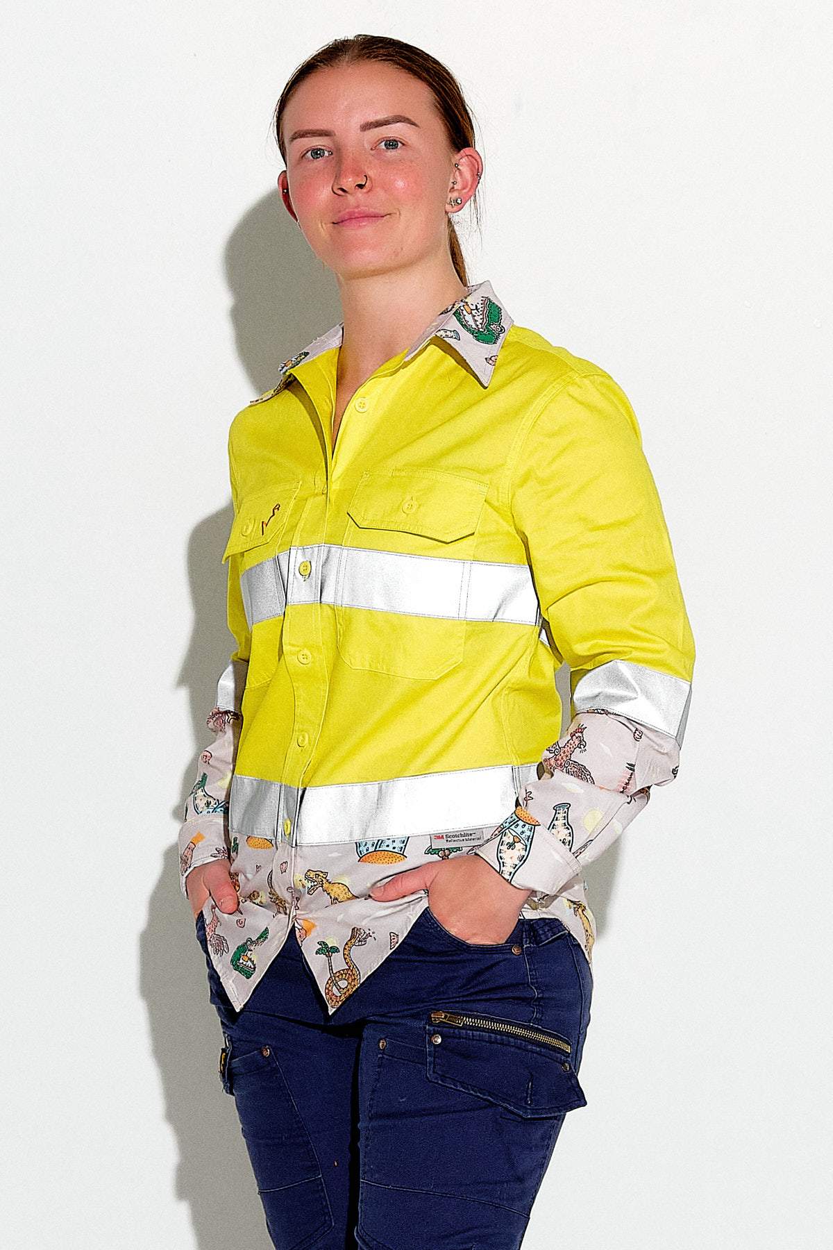 TradeMutt Workshirt Women's Hi Vis Sandy Freckle Yellow Workshirt Women's Hi Vis Sandy Freckle Yellow Workshirt