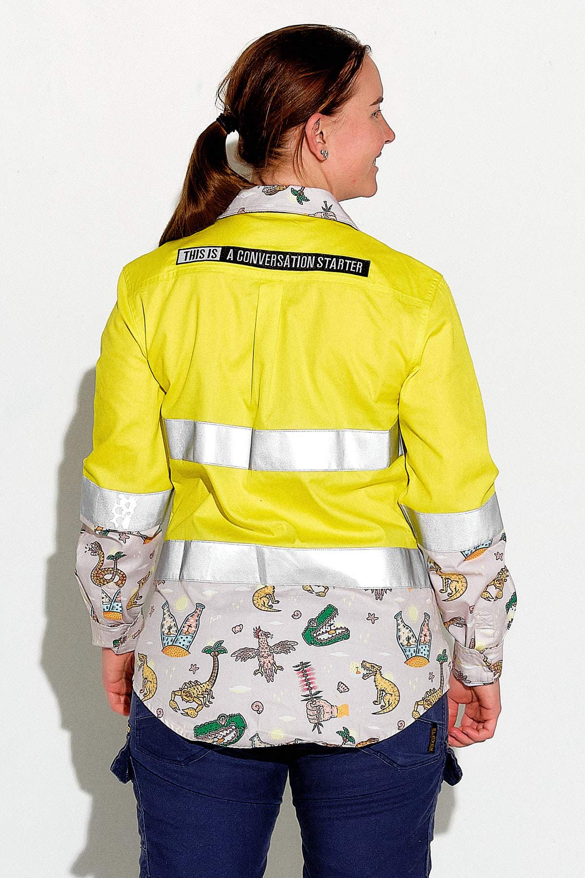 TradeMutt Workshirt Women's Hi Vis Sandy Freckle Yellow Workshirt Women's Hi Vis Sandy Freckle Yellow Workshirt