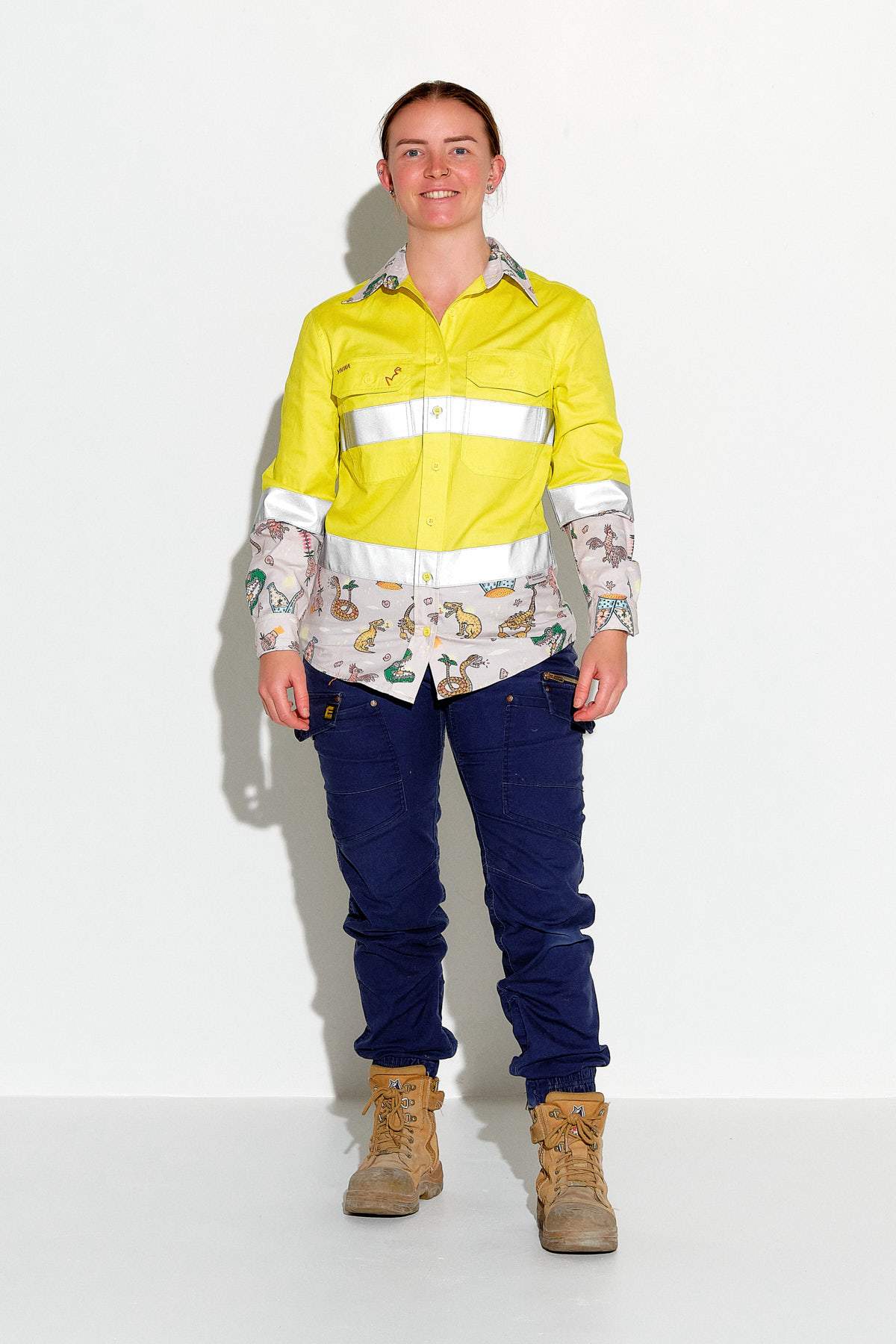 TradeMutt Workshirt Women's Hi Vis Sandy Freckle Yellow Workshirt Women's Hi Vis Sandy Freckle Yellow Workshirt
