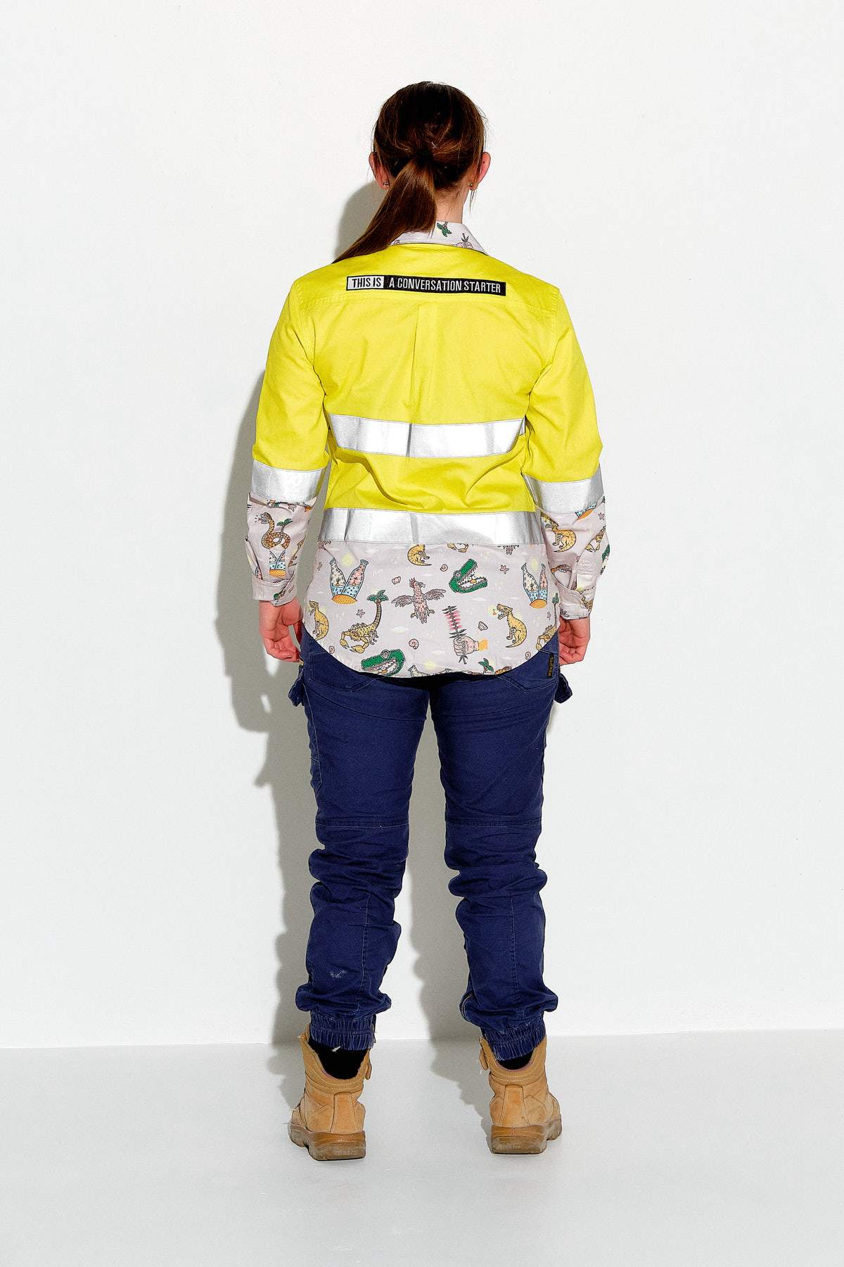 TradeMutt Workshirt Women's Hi Vis Sandy Freckle Yellow Workshirt Women's Hi Vis Sandy Freckle Yellow Workshirt