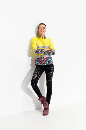 TradeMutt Workshirt Women's Ventura Yellow Day/Night Hi Vis Full Button Workshirt Women's Ventura Yellow Day/Night Hi Vis Full Button Workshirt | TradeMutt Workshirts